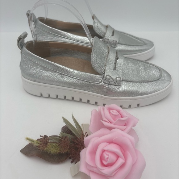 Vionic Metallic Silver Loafers - Picture 4 of 14